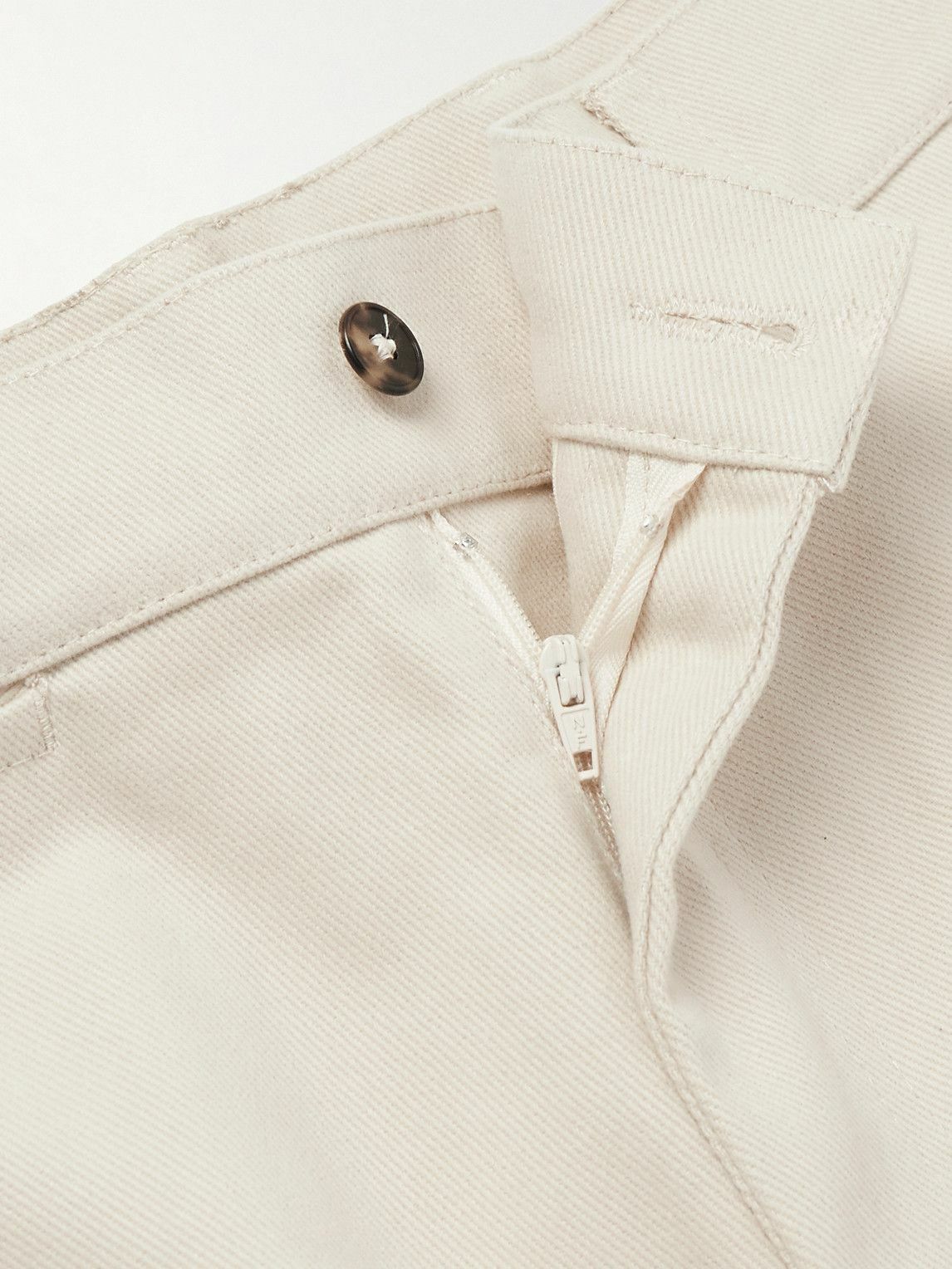 De Bonne Facture - Balloon Straight-Leg Cotton-Drill Trousers - Neutrals
