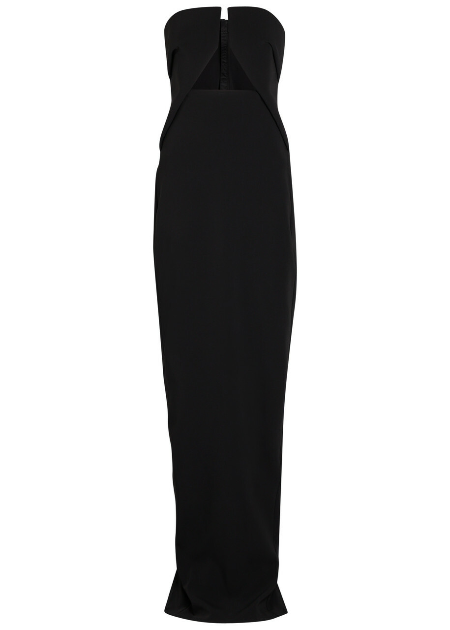 Rick Owens Prong Cut-out Crepe Gown Black