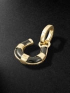 Foundrae - Protection Horseshoe Miniature 18-Karat Gold Onyx Pendant