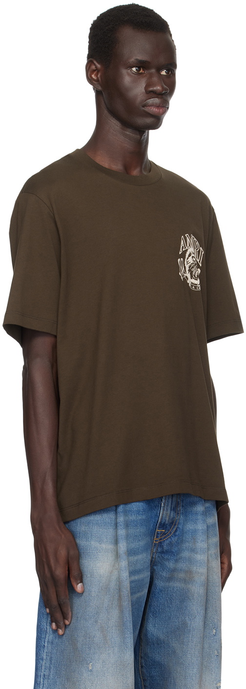 AMIRI Brown Lion Outline T-shirt Amiri