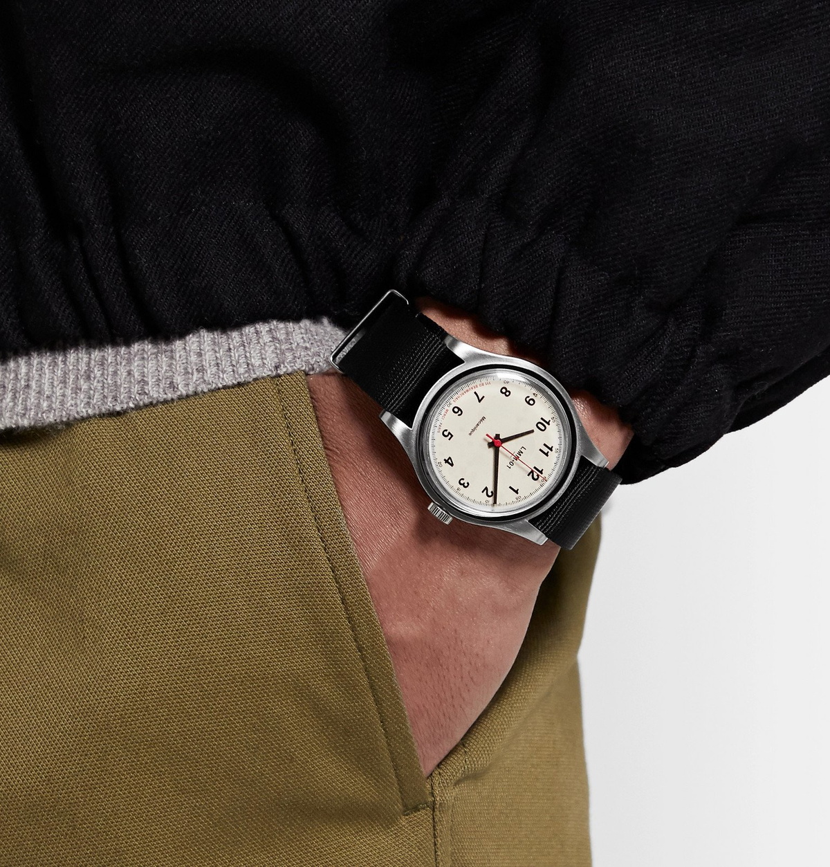 Merci - LMM-01 Originals Hand-Wound 37.5mm Stainless Steel and NATO Webbing Watch - Neutrals