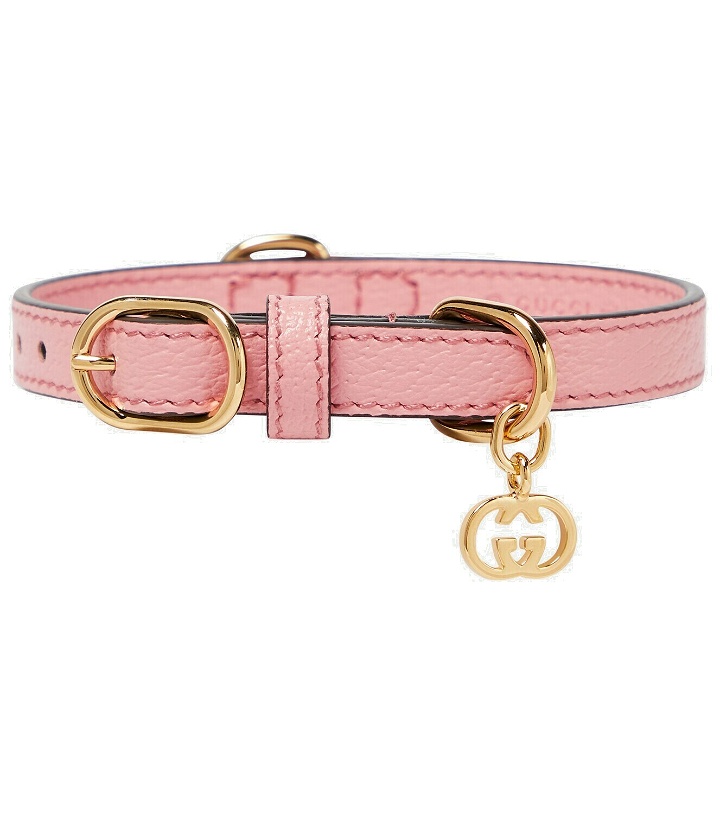 Photo: Gucci - Interlocking G XS faux leather dog collar