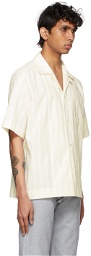 Maison Margiela Off-White Cotton Striped Shirt