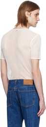 Bally White Fishnet T-shirt
