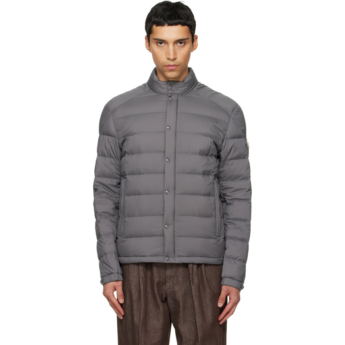 Moncler Gray Selves Short Down Jacket