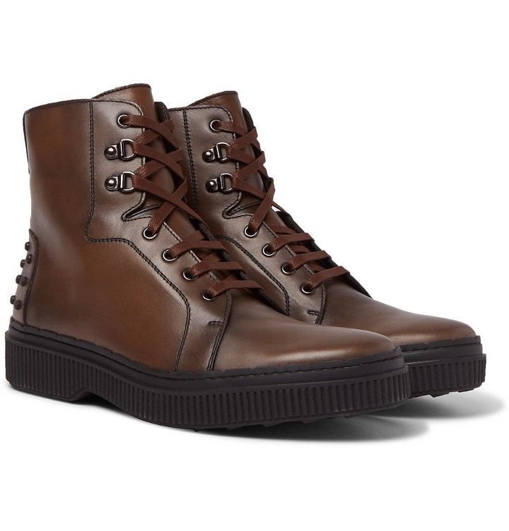 Photo: Tod's - Leather Boots - Men - Brown