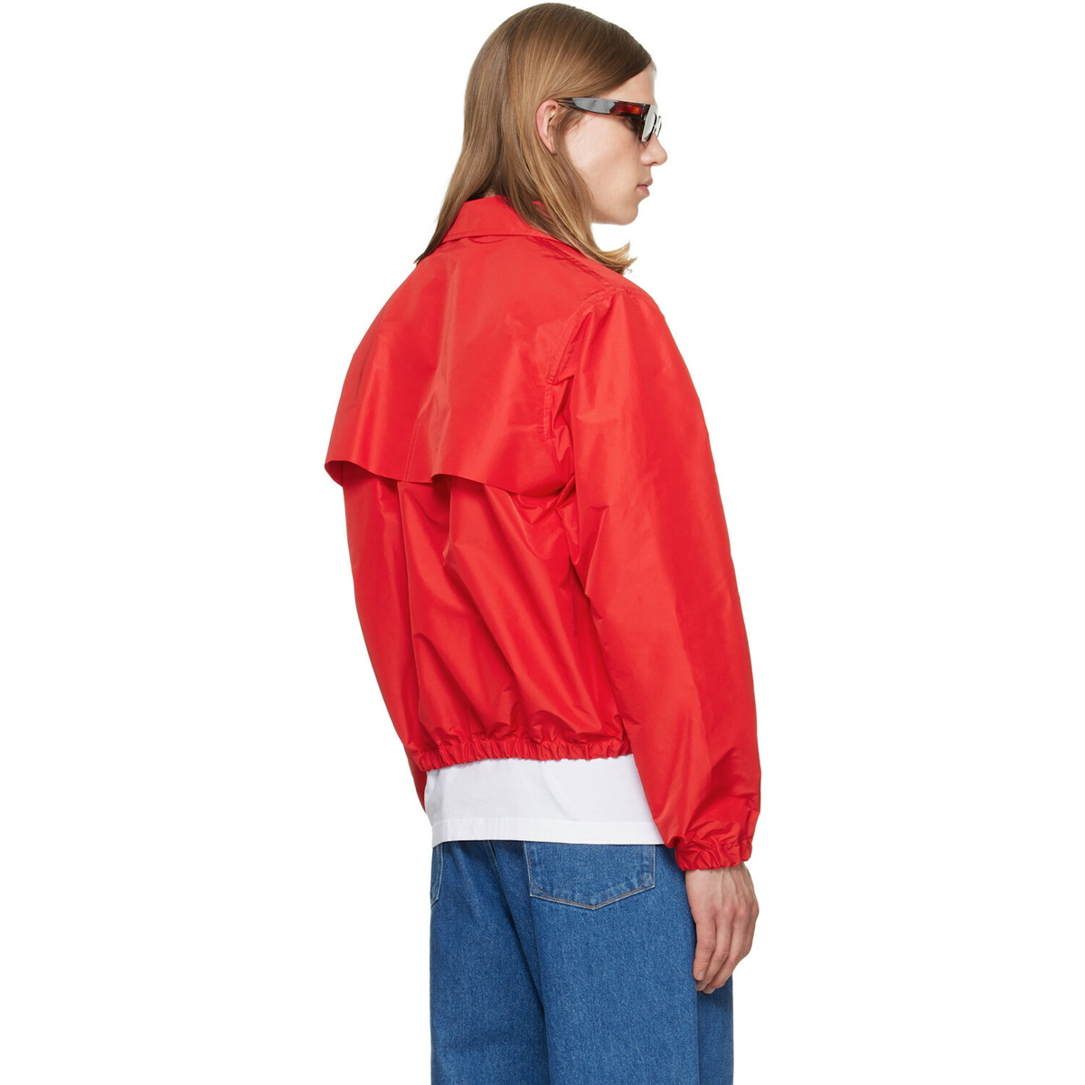 Jil Sander Red Taffeta Jacket