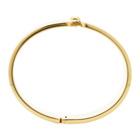 Givenchy Gold and Black Simple Cuff Bracelet