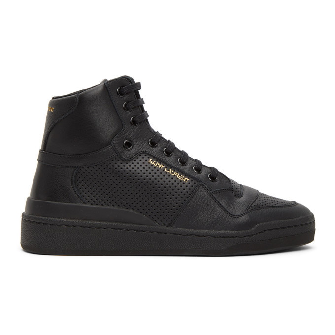 Photo: Saint Laurent Black SL24 Sneakers