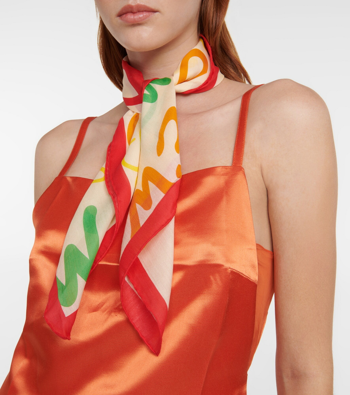 Loewe - Logo cotton and silk scarf Loewe