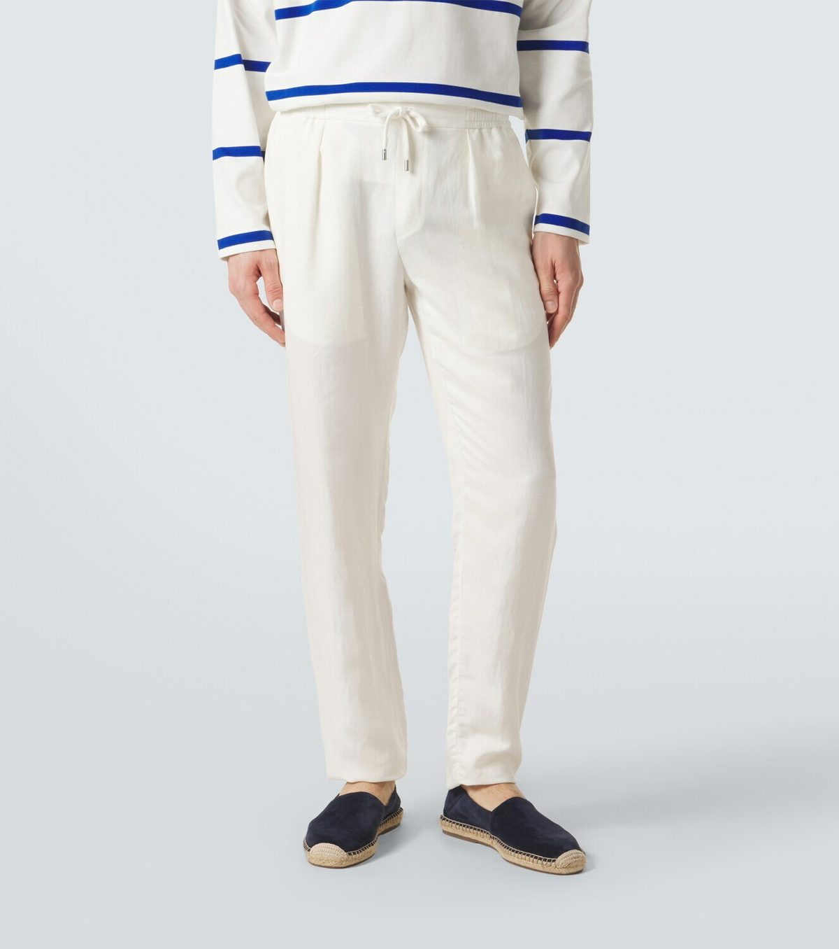 Ralph Lauren Purple Label Silk and linen straight pants