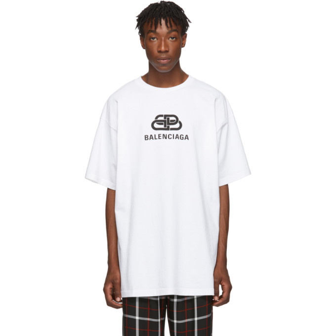 Photo: Balenciaga White Oversized BB T-Shirt