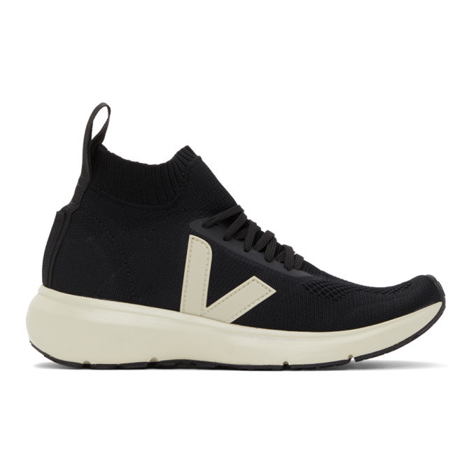 Photo: Rick Owens Black and Off-White Veja Edition Sock Runner Sneakers