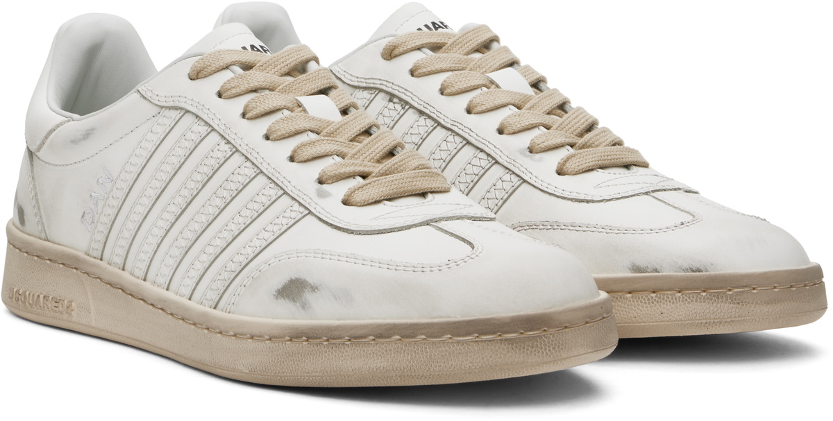 Dsquared2 Off-White Dirty Boxer Sneakers Dsquared2