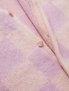 Needles - Checked Mohair-Blend Cardigan - Pink