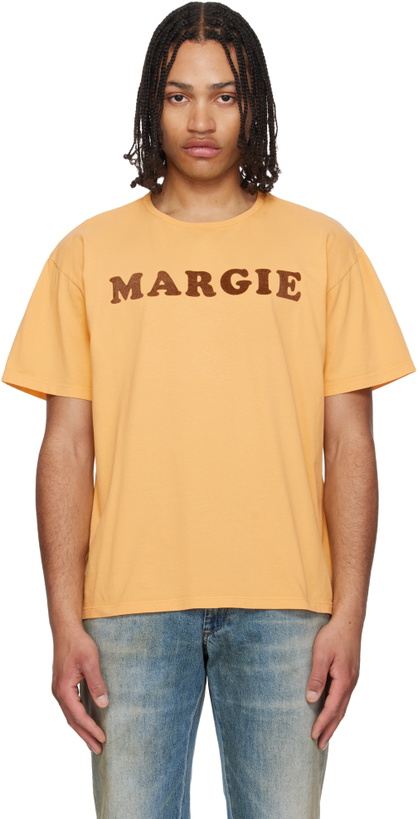 Photo: MM6 Maison Margiela Yellow Vintage Jersey 'Margie' T-shirt