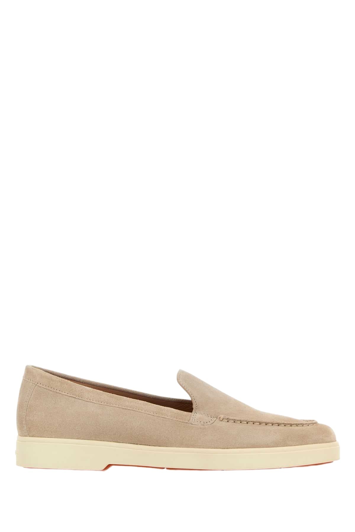 Santoni Sand Suede Yalta Loafers