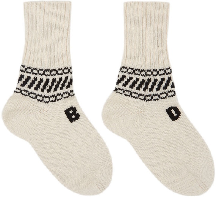Photo: Bode Off-White Jacquard Socks