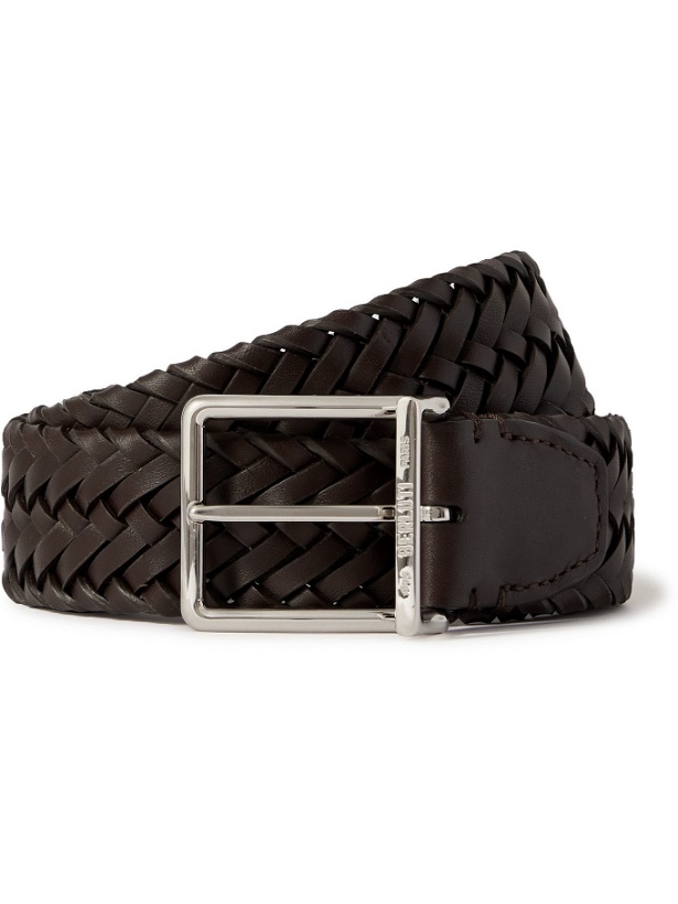 Photo: Berluti - 3.5cm Woven Leather Belt - Brown