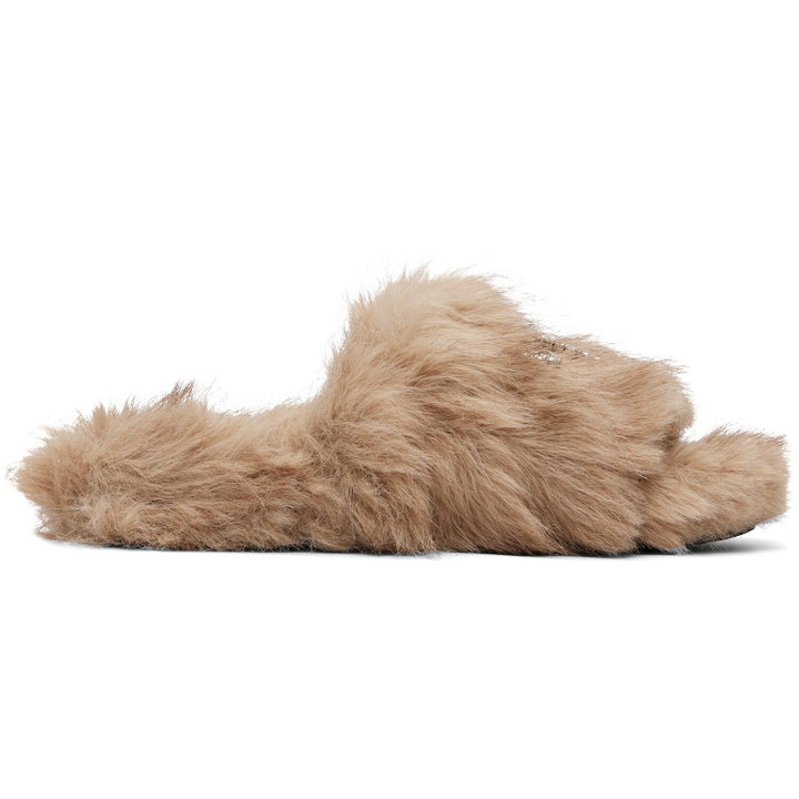 Photo: Balenciaga Beige Furry Slides