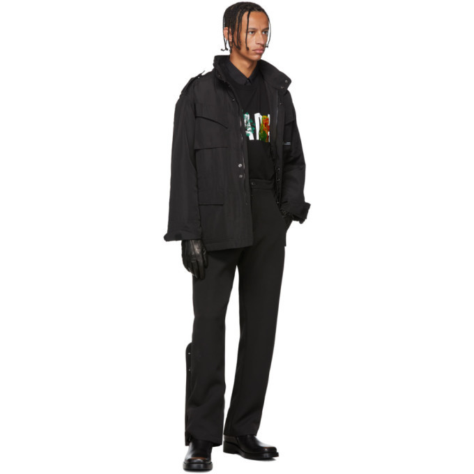 Christian Dada Black Logo Embroidery T-Shirt