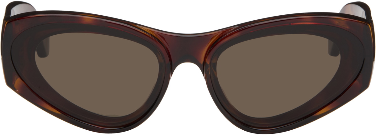 LOEWE Brown Paula's Ibiza Goggle Cat-Eye Sunglasses
