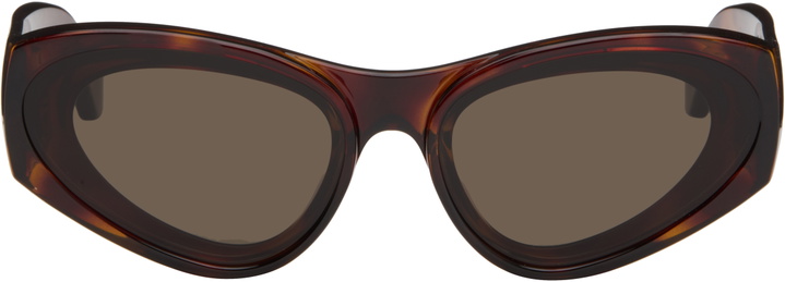 Photo: LOEWE Brown Paula's Ibiza Goggle Cat-Eye Sunglasses