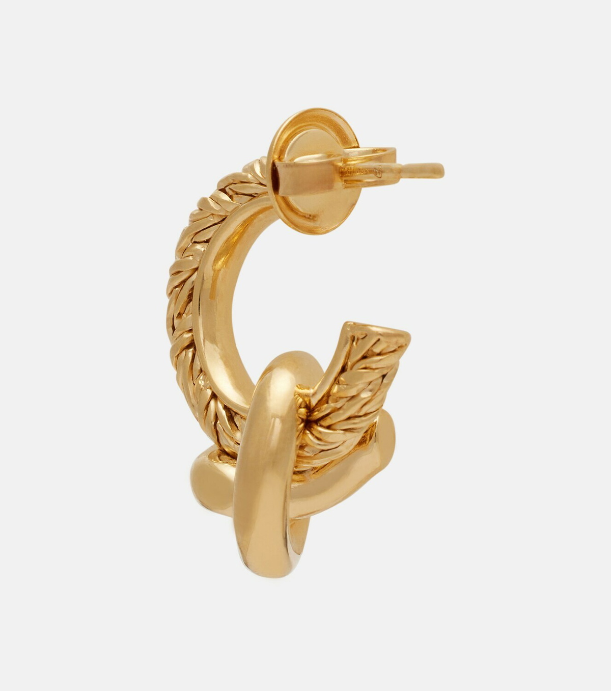 Bottega Veneta Knot gold-plated hoop earrings