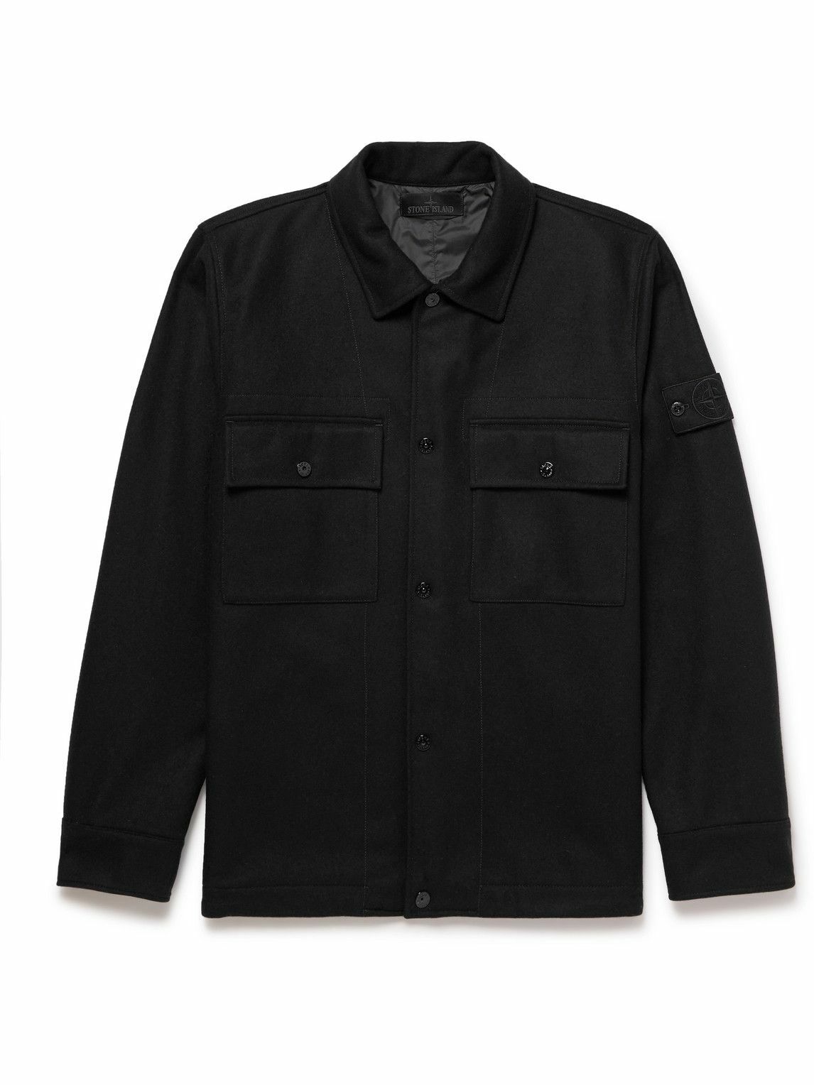 Stone Island - Ghost Logo-Appliquéd Virgin Wool-Blend Felt