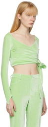 Maisie Wilen Green Dramady Wrap Cardigan