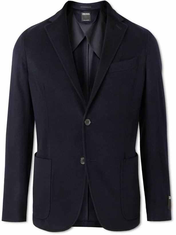 Photo: Zegna - Oasi Slim-Fit Cashmere Blazer - Blue