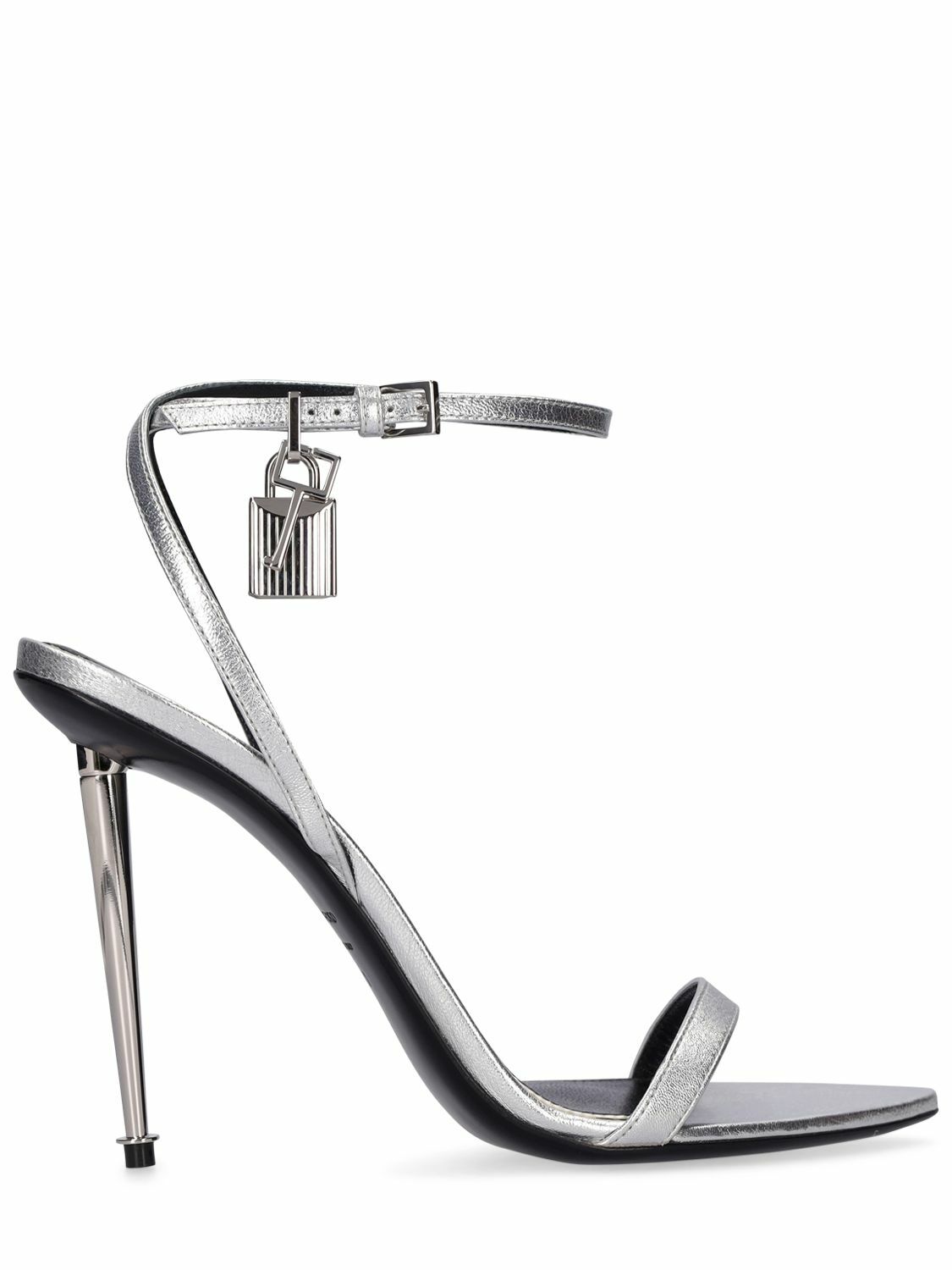 TOM FORD - 105mm Padlock Metallic Leather Sandals TOM FORD