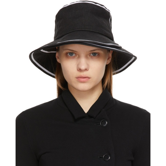 Photo: Ys Black Linen Layer Bucket Hat