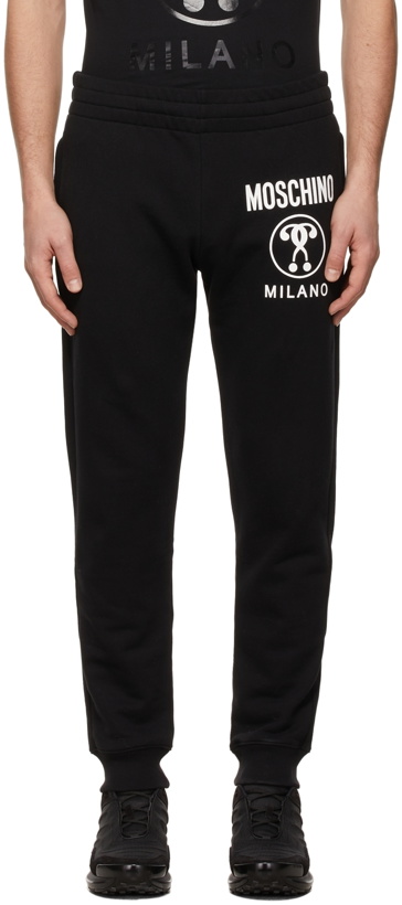 Photo: Moschino Black Double Question Mark Lounge Pants