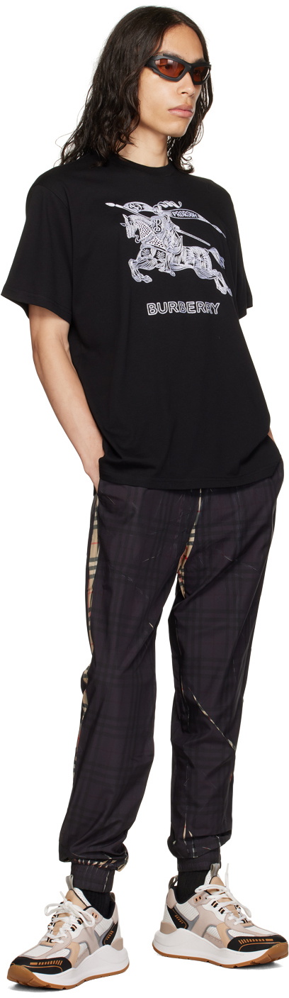 Burberry Black Embroidered T-Shirt