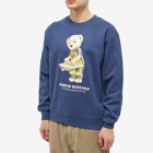 MARKET Men's Random Workshop Bear Crew Sweat in Navy