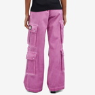 Dolce & Gabbana Women's Cargo Wide Leg Pants in Pink