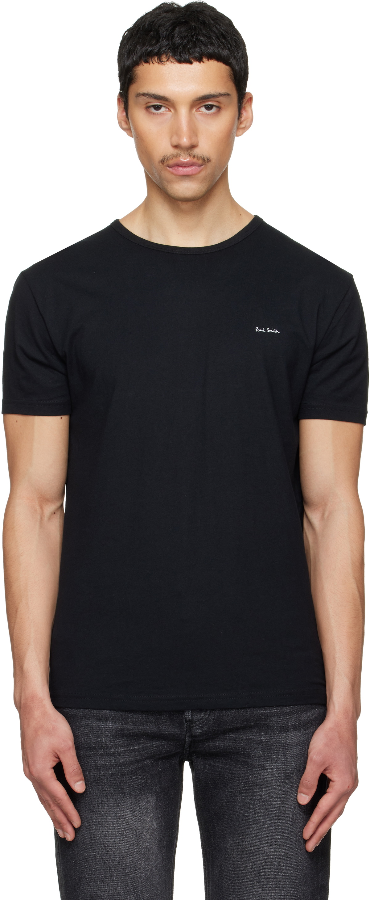 Paul Smith Five-Pack Multicolor Organic Cotton Logo Lounge T-shirts