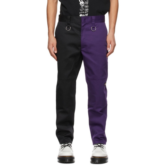 Photo: KIDILL Black and Purple Dickies Edition Bondage Trousers