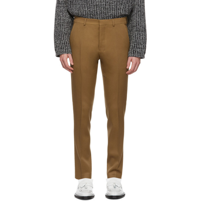 Photo: AMI Alexandre Mattiussi Tan Cigarette Trousers