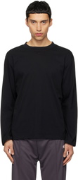 Courrèges Black Twisted Logo Long Sleeved T-shirt