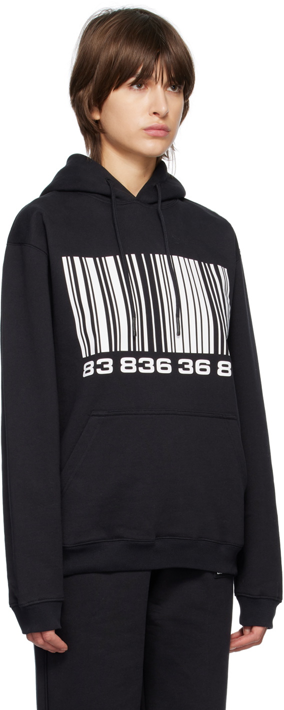 VTMNTS Black Big Barcode Hoodie