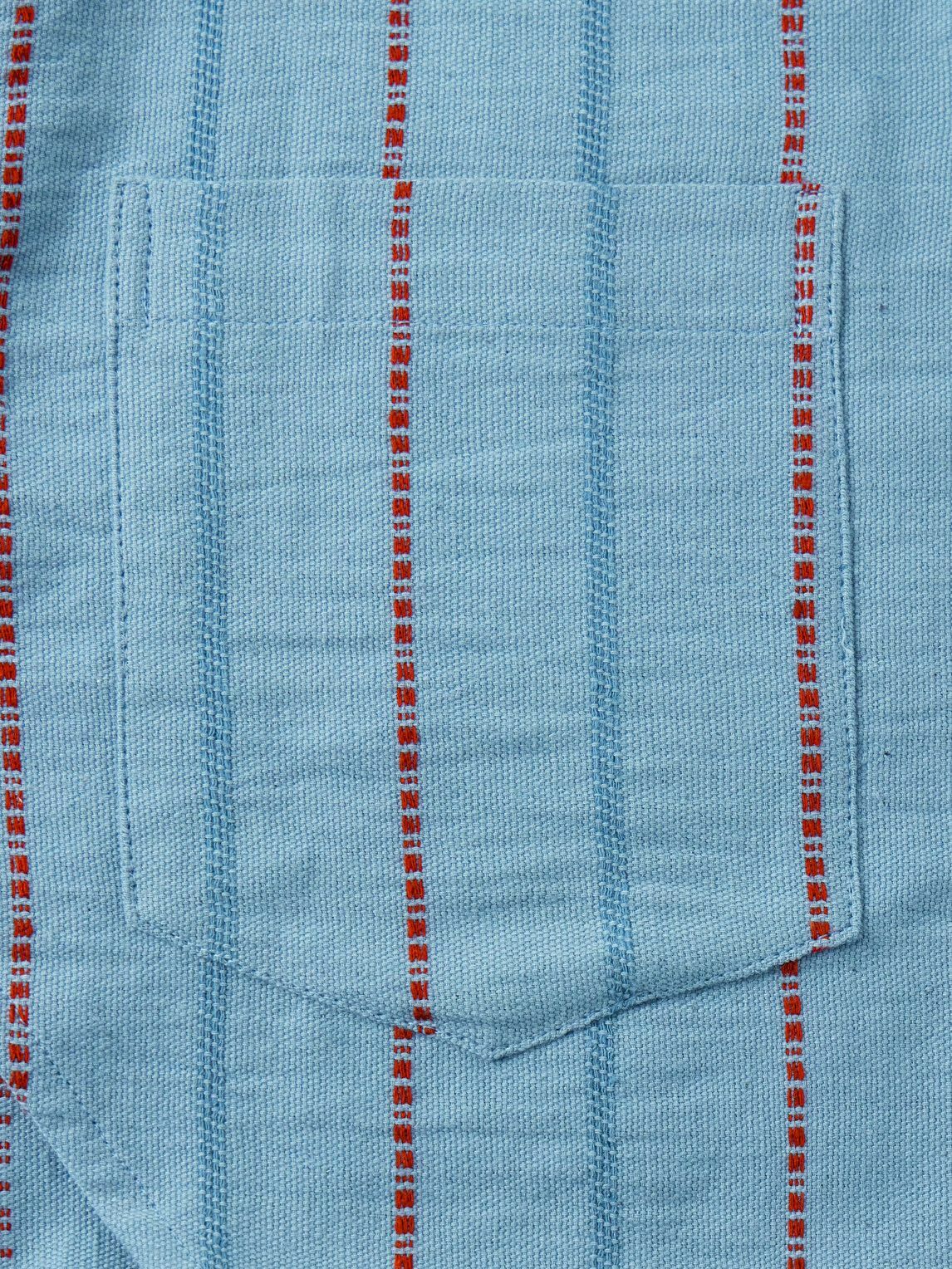 Kardo - Unstructured Striped Cotton-Canvas Suit Jacket - Blue