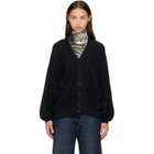 LEMAIRE Black Relaxed Twisted Cardigan