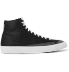 Nike - Blazer Mid '77 Suede-Trimmed Canvas Sneakers - Black