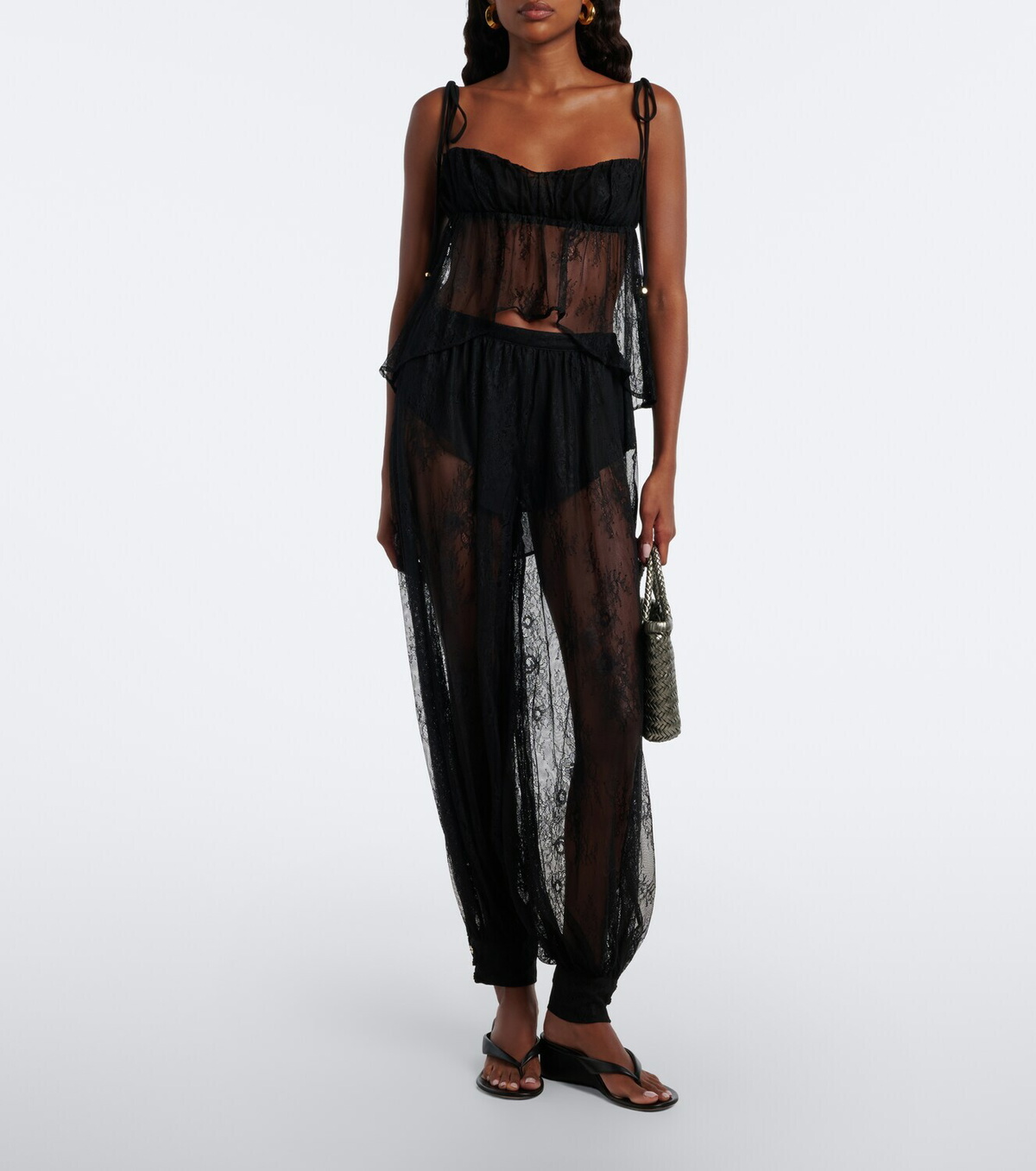 Bananhot Kendall sheer lace balloon pants