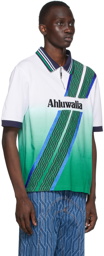 Ahluwalia White & Green Football Polo