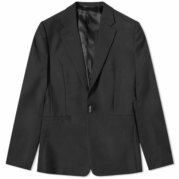 Photo: Givenchy Men's Notch Lapel Slim Blazer in Black