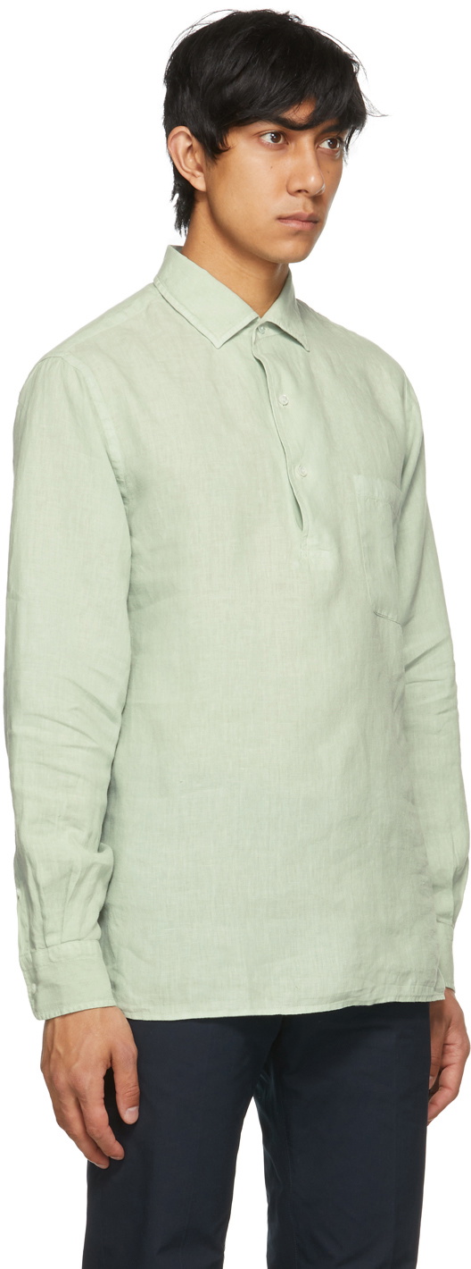 Loro Piana Green André Arizona Shirt