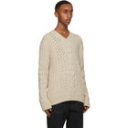 Nanushka Beige Alpaca Cable Arwan Sweater